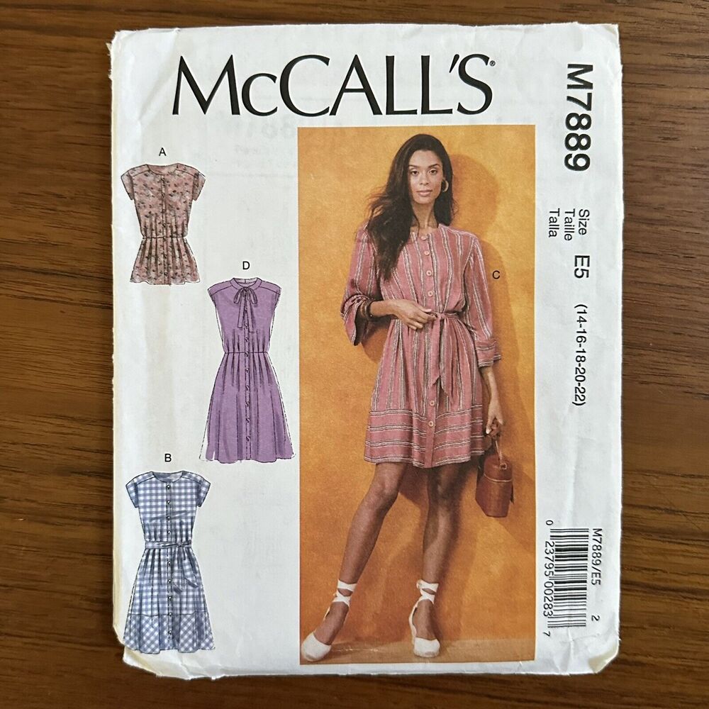 NEW McCall's #M7889 Misses' Top & Dresses Pattern, Size 14-22 FF